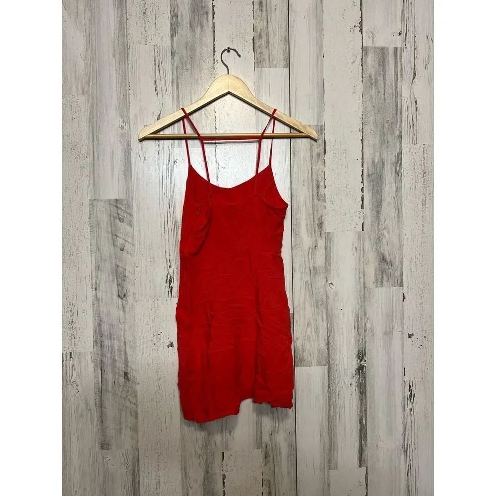 H&M Red Spaghetti Strap Mini romper Size 4 | Fitted Stretchy Slip Style